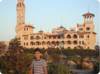 2008 Ahmed In front of The Montaza Palace, Alexandria, Egypt. 